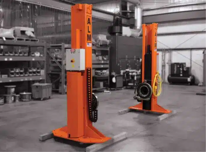 ALM Headstock and Tailstock Welding positioners in a large warehouse environment